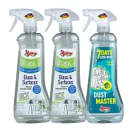 德淨Poliboy家具保養500ml三入組合(有機玻璃清潔劑*2/除塵大師*1) 玻璃+玻璃+除塵