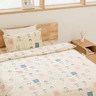 櫻桃小丸子100%純棉鋪棉兩用被套 單人 日常