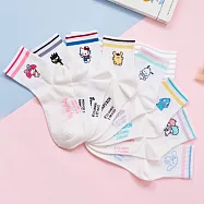 【ONEDER 旺達棉品】三麗鷗家族中統羅紋襪 Hello Kitty 酷企鵝 雙星仙子 美樂蒂 布丁狗 大耳狗長襪 台灣製棉襪女襪- Hello Kitty-KT-A412