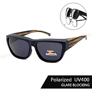 【SUNS】寶麗來偏光太陽眼鏡 經典木紋黃墨鏡(可套式) 男女適用 抗UV400 防眩光