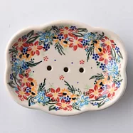 波蘭陶 桃花源系列 肥皂盤 波蘭手工製