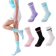 □超值2入組!! 時尚質感雲朵萌襪 SPORTS HOUSE 運動襪 透氣吸濕排汗□跑步 戶外 登山 高爾夫球襪 中筒襪 毛圈毛巾底設計 女款 襪子 黑色+粉色