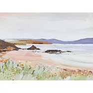 【玲廊滿藝】M-多彩的霞光映紅了沙灘14x18.5cm