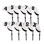 【LOTUS】高爾夫 顯目桿號鐵桿套 白底黑字