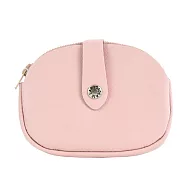 LA BAGAGERIE Demi Lune系列山羊皮半月零錢包 玫瑰粉