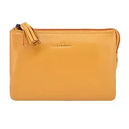 LA BAGAGERIE H23系列牛皮三層零錢包 黃