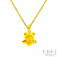 甜蜜約定2SWEET 暖心拉拉熊Rilakkuma立體黃金墜子 送項鍊 送玫瑰鋼項鍊