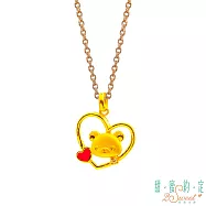 甜蜜約定2SWEET 熊愛妳拉拉熊Rilakkuma黃金墜子 送黃鋼項鍊