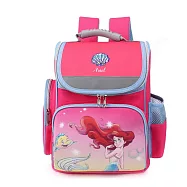 DF 童趣館 - 正版迪士尼多款熱門明星超輕護脊透氣書包-多款可選 小美人魚-桃