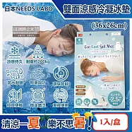 日本NEEDS LABO -北極熊雙面降溫消暑可重複使用萬用涼感冷凝冰墊(36x26cm)1入/盒(涼感墊,降溫墊,散熱墊,枕墊,辦公椅墊,汽車座墊)