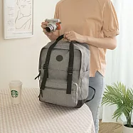 Kiiwi O! HIMAWARI 韓系超輕防潑探險後背包 HARLEE 經典黑x迷霧灰