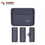 GKI耀麟國際 即插即用 全指向型手機用領夾式一對二收音麥克風 直播/錄影 蘋果Lightning接口