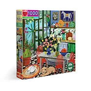 eeBoo 1000片拼圖 - 綠色廚房 ( Green Kitchen 1000 Piece Puzzle )