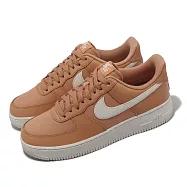 Nike 休閒鞋 Air Force 1 07 LX 男鞋 白 橘 皮革 帆布 AF1 復古 DV7186-200 27.5cm AMBER BROWN/PHANTOM