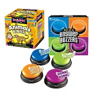 【華森葳兒童教玩具超值組】搶答鈴-四款 數學教具系列+大腦益智盒-動物百科(記憶力桌遊)