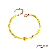 J’code真愛密碼金飾 日月星辰硬金琉璃手鍊