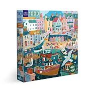 eeBoo 1000片拼圖 - 海濱港灣 ( Seaside Harbor 1000 Piece Puzzle )