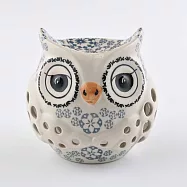 波蘭陶 悠然隨影系列 貓頭鷹燭台 波蘭手工製