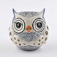 波蘭陶 乘風悠遊系列 貓頭鷹燭台 波蘭手工製