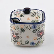 波蘭陶 花攢綺簇系列 糖罐 波蘭手工製