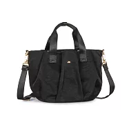J II 手提包 蘿拉三層手提斜背包-7010- 黑色