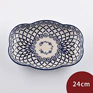 波蘭陶 浮雲入夢系列 波浪橢圓形深盤 24cm 波蘭手工製