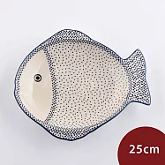波蘭陶 純淨物語系列 魚形深盤 25cm 波蘭手工製