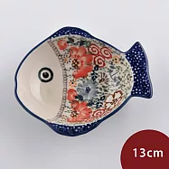 波蘭陶 瑰麗逸采系列 魚形醬料碟 13cm 波蘭手工製