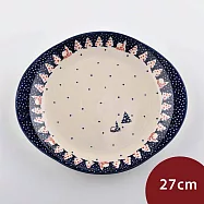 波蘭陶 靜謐冬夜系列 橢圓淺盤 27cm 波蘭手工製