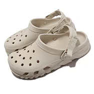 Crocs 涼拖鞋 Duet Max II Clog 男女鞋 奶茶 水泥灰 渦輪克駱格 魔鬼氈 可調節 卡駱馳 208776160 22cm STUCCO