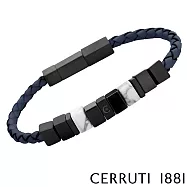 【Cerruti 1881】限量2折 義大利經典編織不銹鋼扣手環 全新專櫃展示品(CB1404)