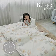 《BUHO》台灣製LYOCELL萊賽爾 雙人加大四件式兩用被床包組 《逐弦林語》
