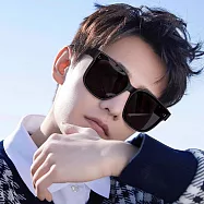 seoul show首爾秀 近視套鏡輕量TR90太陽眼鏡UV400夜視墨鏡 821 3顆米釘砂黑框黑灰片