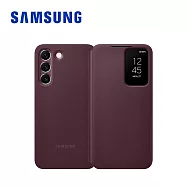 SAMSUNG Galaxy S22 透視感應皮套 勃根地紅