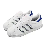 adidas 休閒鞋 Superstar W 女鞋 白 藍 皮革 貝殼頭 鋸齒三線 三葉草 愛迪達 IE9638 23cm WHITE/BLUE