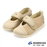 MOONSTAR Pastel 輕量安全易穿脫介護鞋 JP27 卡其