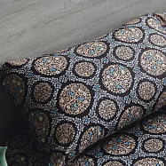 【麗塔寢飾】40支紗精梳棉 美式信封枕套組 森林之歌 黑圓