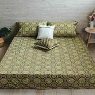 【麗塔寢飾】40支紗精梳棉 單人床包枕套二件組 森林之歌 綠圓