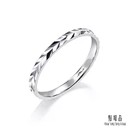 【點睛品】Daily Luxe 魚骨紋 18K金戒指 3 18K白色黃金