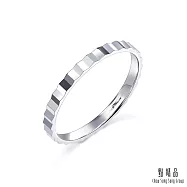 【點睛品】Daily Luxe 立體紋 18K金戒指 2 18K白色黃金