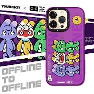 YOUNGKIT原創潮流 iPhone 13 Pro 6.1吋 兔紫系列 霧感透色防摔手機殼 三兔行