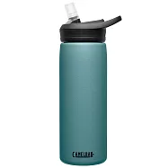 【美國 CamelBak】600ml eddy+不鏽鋼多水吸管保溫瓶(保冰) 潟湖藍 潟湖藍