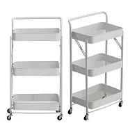 IDEA-免安裝北歐三層收納推車 白色