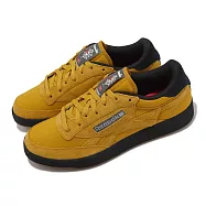 Reebok 休閒鞋 Club C Revenge Vintage 男鞋 黃 黑 麂皮 帆布 仿舊 復古 反光 100032999 28.5cm YELLOW/BLACK