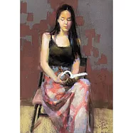 【玲廊滿藝】連雅綺-閱讀中的女孩52x38cm