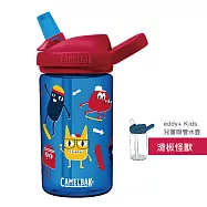 CAMELBAK 400ml eddy+兒童多水吸管運動水瓶 Tritan Renew 歐美安全標準認證 滑板怪獸