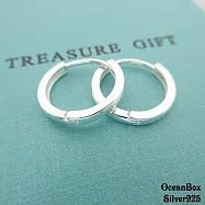 白金/素銀/金色。質感亮面圈圈針式易扣925純銀耳環 金色1.6cm