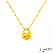 J&rsquo;code真愛密碼金飾 一生鎖愛(雙面)硬金項鍊-小