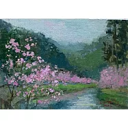 【玲廊滿藝】劉美伶-溪畔春櫻24x33cm