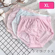 大尺碼前片花朵素面女內褲-82608-6件組 XL XL